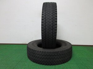 ZY328【送料無料】225/80R17.5 123/122 超溝高 8~8.5分山 スタッドレス DECTES SP001 22年製 2本 激安 中型 4トン トラック キャンター 等