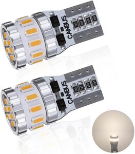 T10 LED 電球色 爆光 2個 キャンセラー内蔵 LED T10 車検対応 3014LEDチップ18連 12V 車用 ポジショ