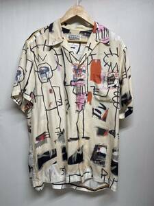 【WACKO MARIA ワコマリア】 21ss Jean-Michel Basquiat x Wacko Maria Hawaiian Shirt 半袖アロハシャツ 総柄 L レーヨン 2407oki k