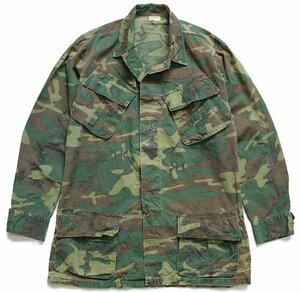 ★60s 米軍 USMC ERDL グリーンリーフカモ ジャングルファティーグジャケット S-L★ビンテージ ミリタリー 4th リップストップ