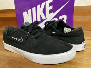 NIKE SB SHANE 24.5cm ナイキ エスビー シェーン オニール BV0657-003 黒 ブラック BLACK スケートボード スケシュー スケボー スエード 革