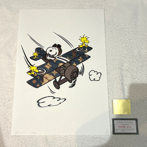 DEATH NYC スヌーピー SNOOPY ルイヴィトン LOUISVUITTON 世界限定100枚 ポップアート PEANUTS アートポスター 現代アート KAWS Banksy