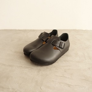 ビルケンシュトック BIRKENSTOCK *London レザースリッポンシューズ 36/23*ブラック黒ロンドンベルト皮革靴(sh88-2412-71)【11A52】