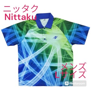 ニッタク　Nittaku　卓球　半袖トレーニングシャツ　メンズ　Lサイズ　古着