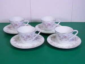 ■■【即決】NORITAKE ノリタケ カップ＆ソーサー 4客セット 旧裏印 5802 ARLENE アイリーン 愛らしい小花柄