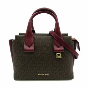 Michael Kors マイケルコース 2wayショルダーバッグ 2wayショルダーバッグ ブラウン系 PVCコーティングキャンバス レザー 中古 レディース