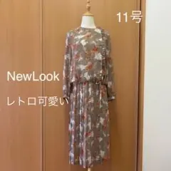 NewLook セットアップ　ツーピース　ブラウスとスカート　プリーツ　花柄 L