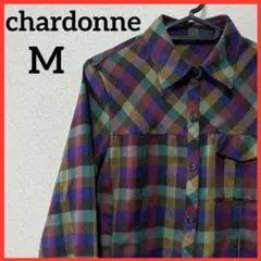 【希少】chardonne チェックシャツ カジュアルシャツ 長袖シャツ