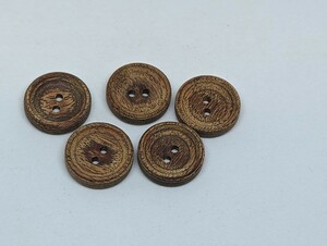昭和レトロ 手芸 ボタン ビンテージ 木 ウッド 直径約1.4cm