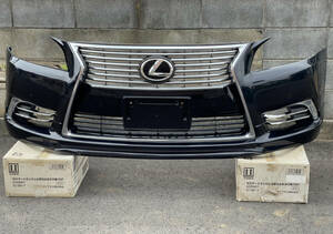 (5) LEXUS LS600hL LS460 後期 純正 フロント バンパー スポイラー付 カラー214 UVF45 UVF46 USF40 直接引き取り可 (79) 