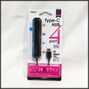 新品◆ナカバヤシ◆Digio 2 USB2.0 Type-C 4ポートハブ ブラック UH-C2474BK ②