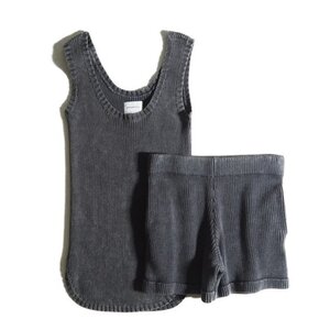 A8314f54　▼TODAYFUL トゥデイフル▼　rib-knit tank top リブニット タンクトップ ショートパンツ セットアップ グレー 春夏