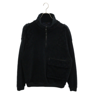 LOUIS VUITTON ルイヴィトン 19SS Velour Multi Pocket Half Zip ベロア マルチポケット ハーフジップ ブルゾン RM191 JZA HGY82W ブラック