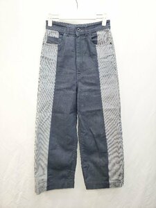 ◇ DIESEL ディーゼル TYPE-1722-S ヒッコリー 切替 デニム ジーンズ パンツ サイズ26 ネイビー レディース P