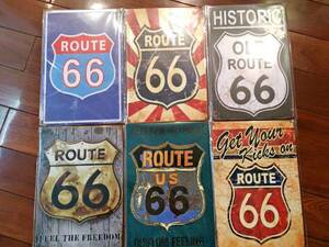 金属製ポスター/ROUTE66 US ルート66/看板 セット/ヴィンテージ