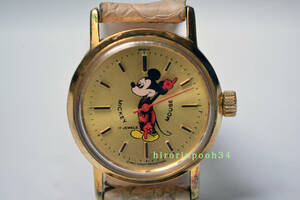 即決　美品　 BRADLEY　 最高級17石 　ミッキー 手巻時計　 ＯＨ済み　ブラッドレイ　ディズニー