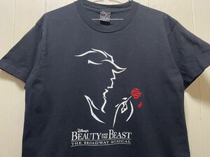 USA製美女と野獣ブロードウェイミュージカルTシャツ LディズニーDisney