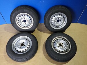 165/80R13 90/88N LT ヨコハマ BluEarth-Van RY55 2023年 4本 ADバン Y12 純正 スチール付き 13-5J 100-4H 【個人宅直配不可】