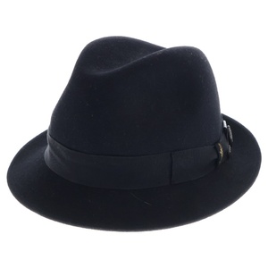 Borsalino ボルサリーノ エンブレム ラビット フェルトハット ブラック BF160163 0420