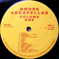 米12" Various House Accapellas Volume One M716 House Classics (2) /00250