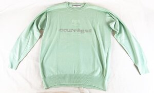 courreges クレージュ イタリア製 ライムグリーン系 セーター 長袖 XLぐらい QP-9