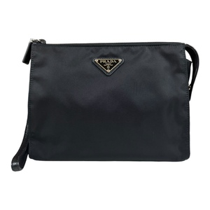 プラダ リナイロン クラッチバッグ 2NE289 ブラック メンズ PRADA 中古 美品