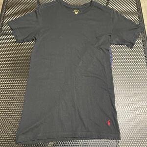 レア ラルフローレン Ralph Lauren 半袖 Tシャツ 黒 ブラックMサイズ ボトム ポニー 身幅XSぐらいに細身です