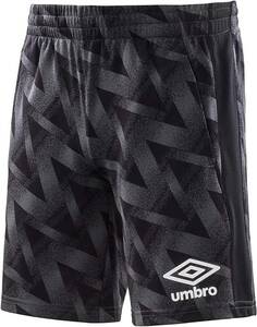 【KCM】Z-umbro-330-150★タグなし展示品★【UMBRO/アンブロ】ジュニア　ジャガートプラクティスショーツ　UUJNJD86　ブラック　150