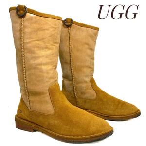 ☆即決・送料無料☆UGG アグ DAPHNE ダフネ ムートンブーツ チェスナット 23.5cm　革靴 ブーツ シープスキン 本革 レディース