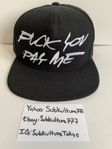 【新品】 Supreme　シュプリーム　Box Logo Snapback FUTURA F*CK YOU PAY ME rare new キャップ ブラック　帽子　希少