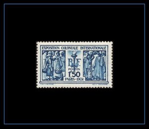 フランス・1931年 1f50 パリのコロニアル展・MNH・カタログ高評価