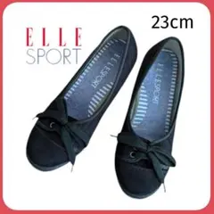 【ELLE SPRTS】ウェッジソール　パンプス　スニーカー　スリッポン　23