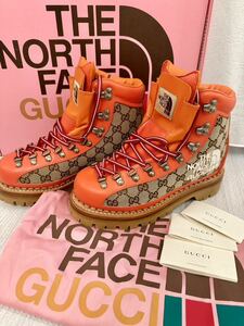 グッチ ノースフェイス コラボ　ブーツ GGスプリーム　25.5cmTHE NORTH FACE GUCCI