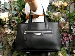 ●超美品●Salvatore Ferragamo フェラガモ●ガンチーニ●ロゴプレート●カーフ レザー 本革●ハンド バッグ●黒●B5 収納 書類●Js49998