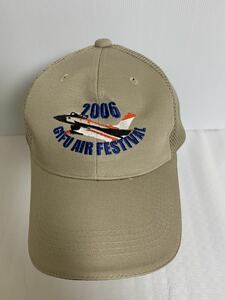 即決/GIFU AIR FESTIVAL2006/岐阜エアフェスティバル2006/記念キャップ/帽子/フリーサイズ/航空祭/航空自衛隊/岐阜基地/レトロ/生地経年