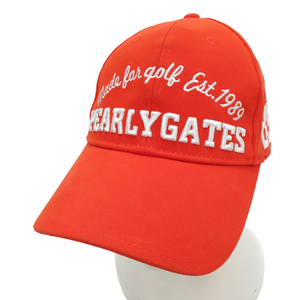 【1円】PEARLY GATES パーリーゲイツ 053-8287906 キャップ オレンジ系 FR [240101163592]