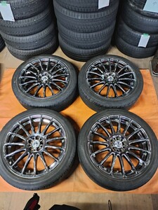 【G0202】WORK アルミホイール 18インチ NEXTRY 225/45R18 ノーマルタイヤ ４本セット