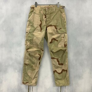 ミリタリー 米軍放出品 カーゴパンツ 迷彩 デザートカモ DLA100 ベージュ系 SMALL - X-SHORT 27TO31IN [D3045]