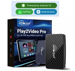 2024新型 Ottocast オットキャスト Play2 Video Pro Carplay Android 12多機能メディアアダプター YouTube Netflix Spotify IPTV