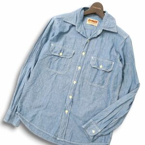 CAMCO カムコ 通年★ 長袖シャンブレー ワーク シャツ Sz.S メンズ　C4T09615_A#C