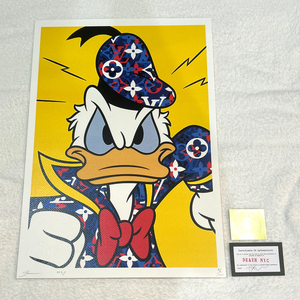 世界限定100枚 DEATH NYC ドナルド・ダック ヴィトン LOUISVUITTON Dismaland ポップアート アートポスター 現代アート KAWS Banksy