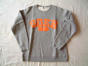 GOODENOUGH 15 COLLEGE CREW SWEAT 灰Xオレンジ S(グッドイナフ)