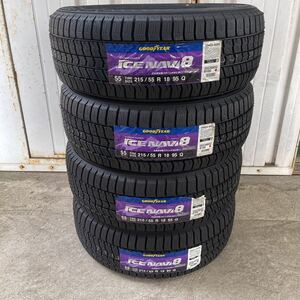 新品スタッドレス　グッドイヤー アイスナビ8 4本セット【215/55R18 95Q】GOOD YEAR ICE NAVI 8 冬タイヤ　マツダCX-30 ボルボV60◆