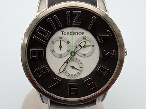 Tendence 腕時計 クロノグラフ TE161002 ブラック 2022年12月電池交換済(クロノグラフ動作不良)