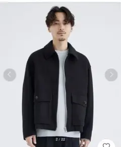 CITY WOOLET ZIP BLOUSON サイズ3 ブラック