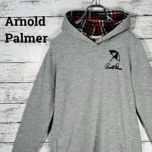 Arnold Palmer アーノルドパーマー レディースパーカー グレー ラメ入り プルオーバー Mサイズ