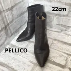 PELLICO☆ペリーコ☆本革☆ショートブーツ☆ブーティー☆22cm☆ブラウン