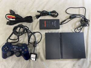 （147）SONY ソニー PS2 PlayStation2 薄型 本体 コントローラー コード SCPH-70000