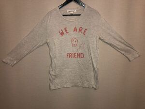 Simplicite Plus 7分袖 ロンT 長袖 Tシャツ サイズM ライトグレー We Are Friend ドクロ スカル フラッシュ TATTOO ジャーナルスタンダード