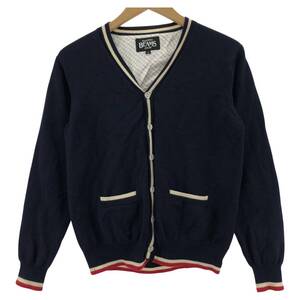 BEAMS ビームス Vネック カーディガン sizeS/ネイビー